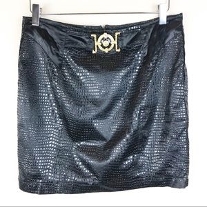 Vintage Black Designer Mini Skirt Size 2